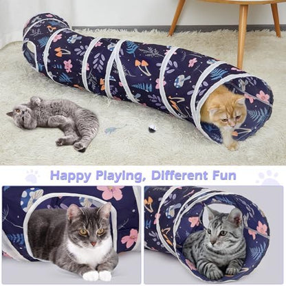 Glittme S-Shape Cat Tunnel, Foldable Cat Tunnels for Indoor Cats - Image 3