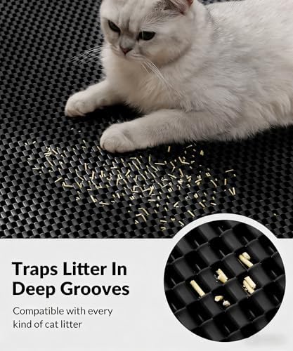 Cooyes Cat Litter Mat - Cut to Fit Any Place, 47"x35" Litter Trapping Mat - Image 6