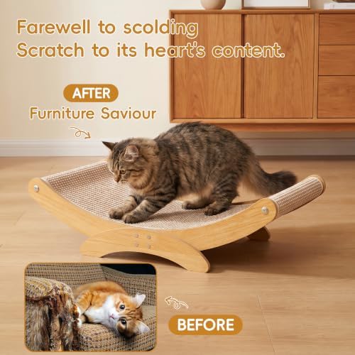 Extra-Larger Sisal Cat Scratcher Bed, Furniture Protector for Indoor Cats - Image 6