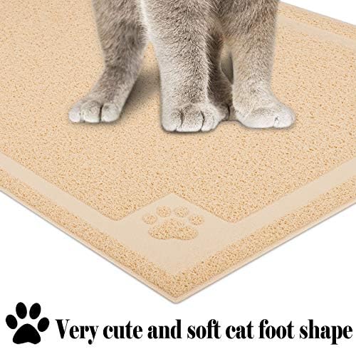 UPSKY Large Cat Litter Mat Trapper 35"×23", Waterproof, Non-Slip, Beige - Image 3