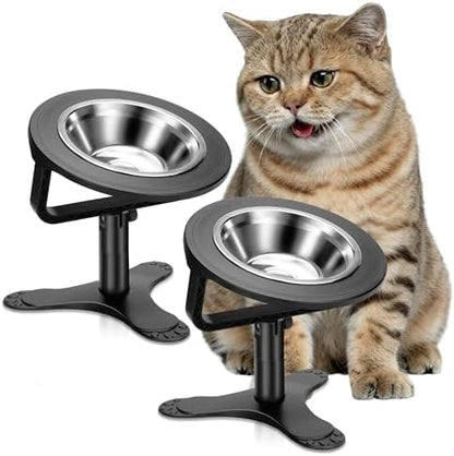 Raised Cat Bowls,15° Tilted Cat Food Bowls (1 Pack) by Tolopu
