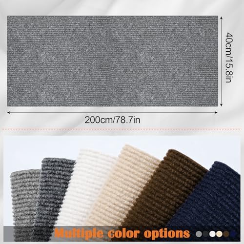 Cat Scratch Furniture Protector - 78.7" x 15.8" Trimmable Self-Adhesive Cats Claws Scratch Pads, Sisal DIY Climbing Couch Protector for Scratch Post Cat Tree Replacement Indoor (Light Gray) - Image 2