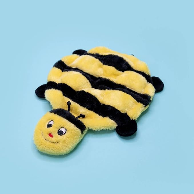 ZippyPaws Squeakie Crawler Plush Dog Toy, Chew Toy with 7 Squeakers and Stuffing, Bertie The Bee