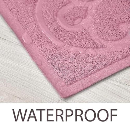 PetLike 2pk 30x18 inch Cat Litter Box Mat, Thick Kitty Litter Trapping Mat, Durable,Waterproof &Washable with Non-Slip Backing, Soft on Kitty Paws and Easy to Clean, BPA Free - Image 3