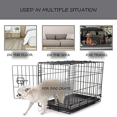 Exsnugy Washable Dog Bed Mat Medium Size Fluffy Pet Crate Pad 36x23 - Image 4
