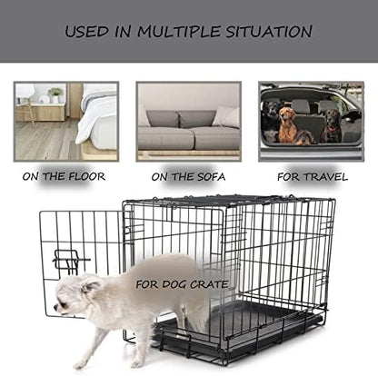 Exsnugy Washable Dog Bed Mat Medium Size Fluffy Pet Crate Pad 36x23 - Image 4