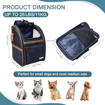 Jespet Pet Backpack Carrier for Small Dog, Soft Car Bed Ideal for Traveling - Image 3