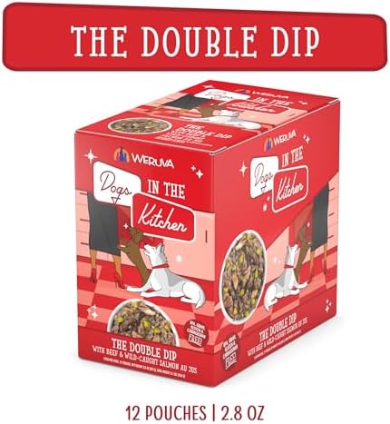 Weruva Dogs in the Kitchen, The Double Dip with Beef & Wild-Caught Salmon Au Jus Dog Food, 2.8oz Pouch (Pack of 12) - Image 4