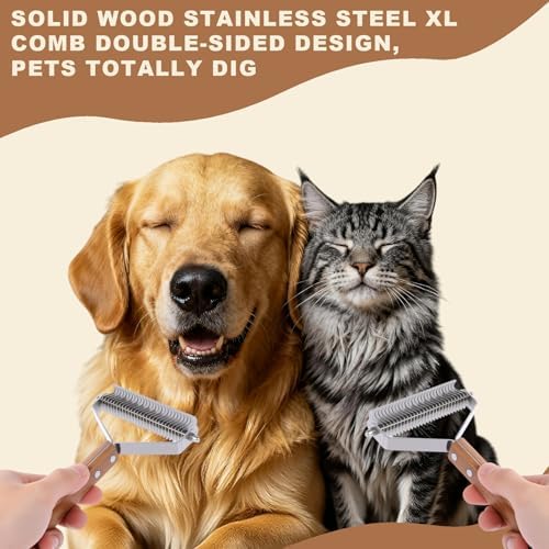 Medium Handmade Wooden Dog & Cat Comb - Image 4