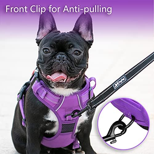 PoyPet No Pull Dog Harness, Reflective Vest with 2 Leash Clips & Handle - Image 3