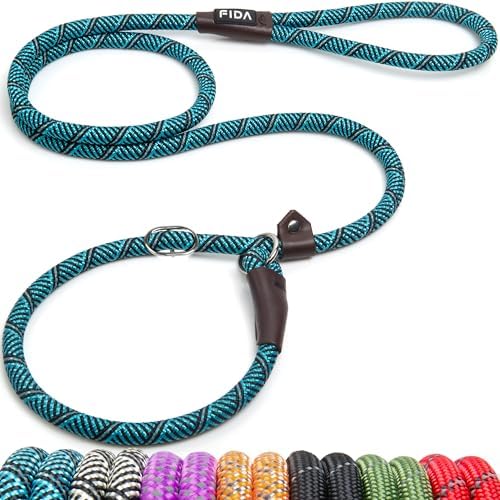 Fida Durable Slip Lead Dog Leash, 6 FT x 1/2" Dog Training Leash, Blue by Fida