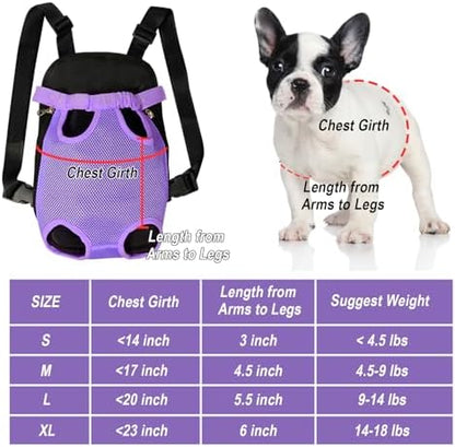 FEimaX Dog Carrier Backpack Pet Legs Out Front Cat Travel Bag, Adjustable Puppy Backpacks Carriers Hands-Free for Small Medium Dogs Cats Hiking Traveling Camping Daily Walking - Image 4