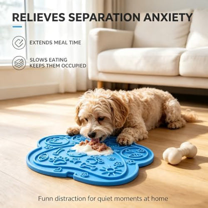 2Pcs Dog Lick Mat Paw Shape Suction Cups for Bathing Grooming Pets - Image 4
