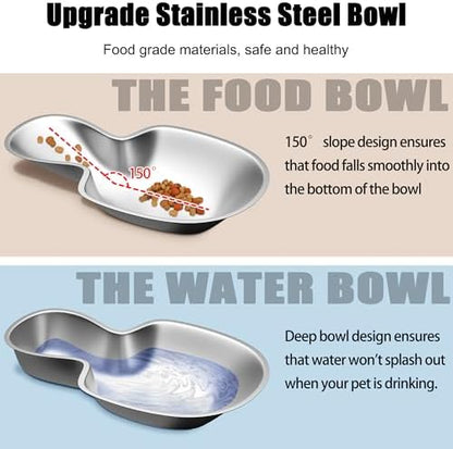 Stainless Steel Automatic Pet Feeder for Small&Medium Pets Automatic Food Feeder and Waterer Stainless Steel Bowls Set 3.8 L, Travel Supply Feeder and Water Dispenser for Dogs Cats Pets Animals - Image 3
