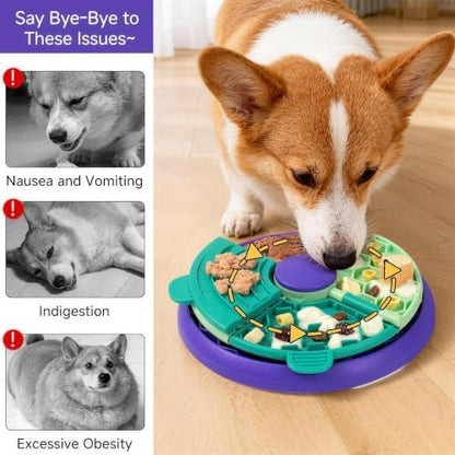 3-in-1 Slow Feeder Dog Bowl, Interactive Puzzle Feeder & Lick Mat - Image 2