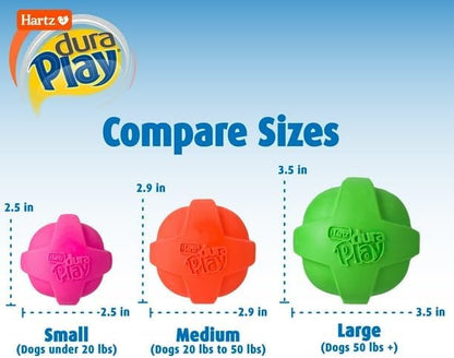 Dura Play Small Ball Dog Toy, Latex, 1ct, Interactive Fun, Safe & Non-Toxic, Outdoor & Indoor Play, Flexible, Yet Durable, Small, 3 Pack - Image 2