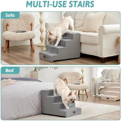 COZY KISS Dog Stairs for Small Dogs, 4 Step Pet Stairs for Beds & Couches - Image 5