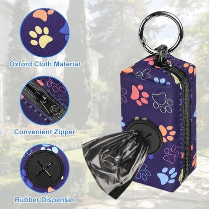2pack Dog Poop Bag Holder Zippered Pet Waste Bags Dispenser - Image 3