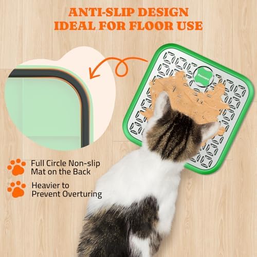 Pawtners Stainless Steel Lick Mat for Dogs & Cats, 1 Pack, Green - Image 5