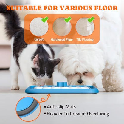 Pawtners Stainless Steel Large Lick Mat for Dogs, 2 Pack, Blue - Image 5