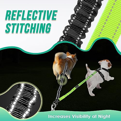 AUTOWT Two Dog Lead, 2 in 1 Upgraded Double Dog Leash Attachment Combine Adjustable Strap and Shock Absorbing Bungee No Tangle Dual Training Splitter for Different Size Dogs - Image 5