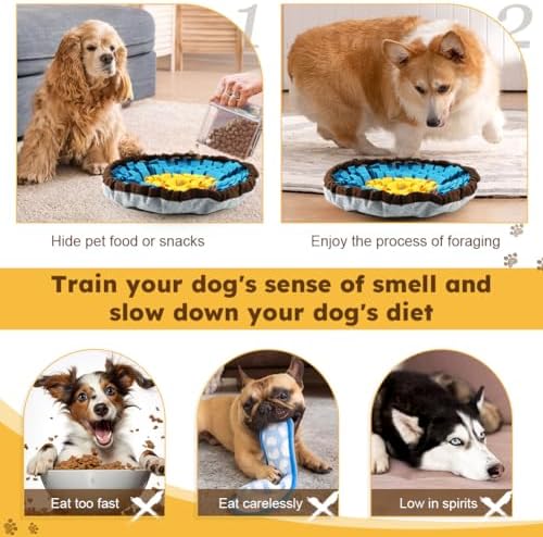 Snuffle Mat for Dogs & Cats, Adjustable Puzzle Toy Slow Feeder - Image 7