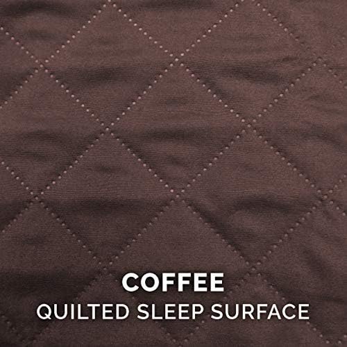 Furhaven Cooling Gel Dog Bed for Medium/Small Dogs w/ Removable Bolsters & Washable Cover, For Dogs Up to 35 lbs - Quilted Sofa - Coffee, Medium - Image 6