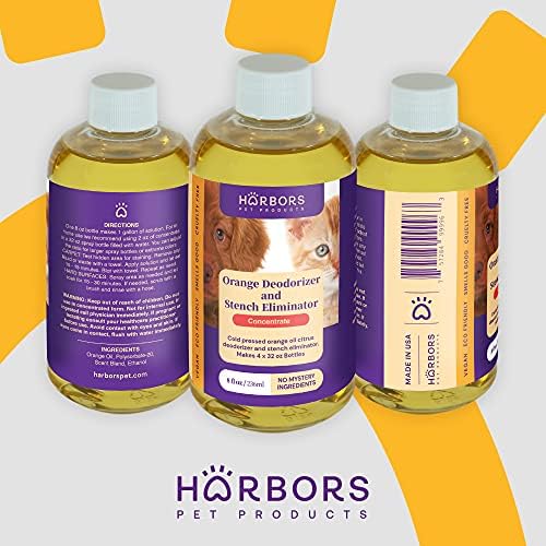 Harbor's Orange Deodorizer and Pet Stench Eliminator. Removes Dog & Cat Urine. Cleans Rugs, Furniture, and Mattresses with Pleasant Natural Aroma. Bottle of Concentrate Makes 1 Gal of Spray. - Image 6