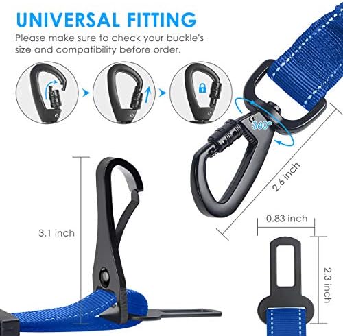 URPOWER 3-in-1 Dog Car Seat Belt, Adjustable Bungee, 2 Pack - Image 5