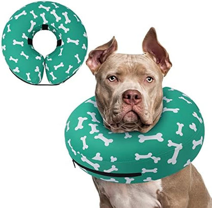 Supet Inflatable Dog Cone Collar Alternative After Surgery, Dog Neck Donut Collar Recovery E Collar for Neuter, Soft Pet Cone for Small Medium Large Dogs by Supet