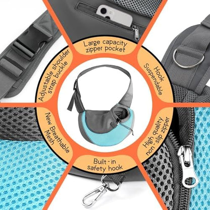 YUDODO Pet Sling Carrier for 10-15 lbs Small Dogs Puppy Crossbody Carrier - Image 4