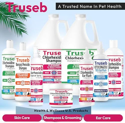 Truseb Topical Ketoconazole and Chlorhexidine Shampoo for Dogs, Cats, and Horses with Aloe - 16 oz (Ketoconazole & Chlorhexidine Shampoo, 16 oz) - Image 7