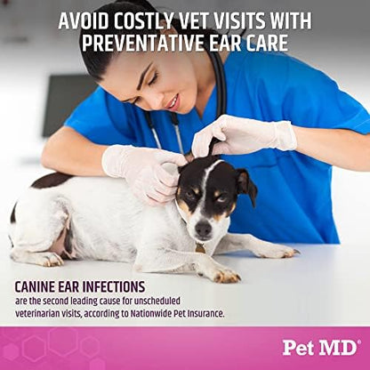 Pet MD Otic Ear Solution for Dogs & Cats - Sweet Pea & Vanilla Scent - 8oz - Image 3