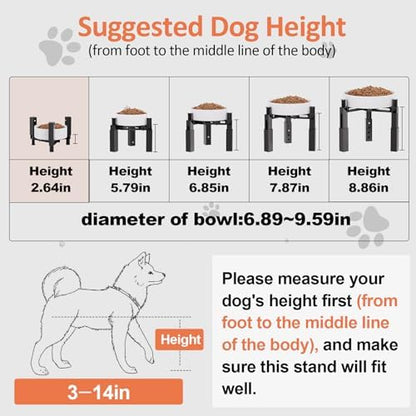 XIAZ Dog Bowl Stand Elevated Food Water Bowl Holder for Large Medium Small Sized Dog, Heights&Width Adjustable, Non-Slip, Durable, Elevated Feeding Bowl Stand for All Dogs Bowls (Stand Only) - Image 6