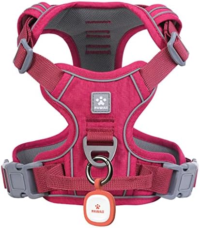 Pawaii Small Dog Harness - No Choke, Adjustable Soft Padded Pet Vest with ID Tag & Control Handle by Pawaii