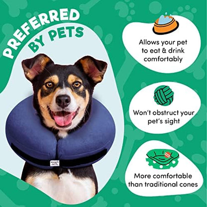 BENCMATE Inflatable Dog Cone Collar Alternative After Surgery Large - Image 3