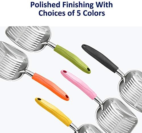 WePet Cat Litter Scoop, Aluminum Alloy Sifter, Kitty Metal Scooper, Deep Shovel, Long Handle, Poop Sifting, Kitten Pooper Lifter, Durable, Heavy Duty, for Litter Box - Image 6
