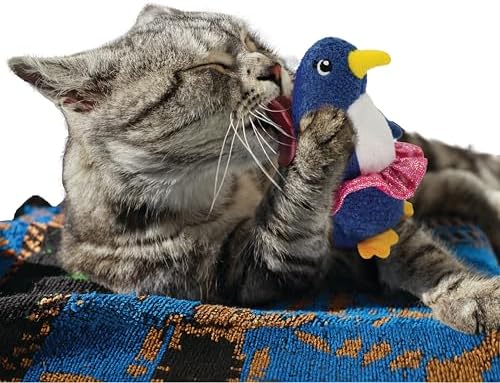 Jumpaws 2 Pack Interactive Catnip and Feather Cat Toys, Circus Penguin and Seal Catnip Toys, Accessories for Indoor Cat, Catnip Plush Toys with Natural Feathers and Rattles - Image 5