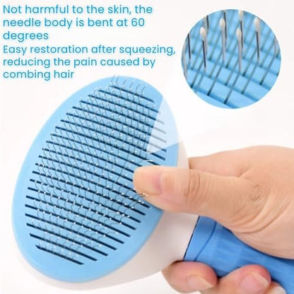 Cat Brush Self Cleaning, Ergonomic Handle,Slicker Cat Brush with Release Button,Tool Suitable for Cats and Dogs Pet Hair Cleaner, Easy to Remove Loose Undercoat ﻿ ﻿ - Image 3