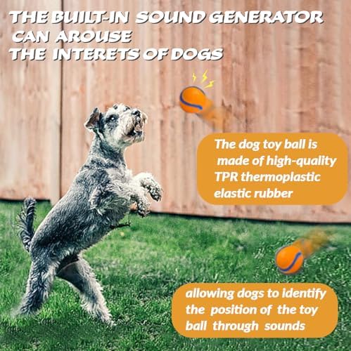 Dog Toy Ball,Rubber Sound-Producing Toy Ball, with a Groove Design That is Resistant to Bites, Has a High Bounce, Dog Training Interactive Pet Toy, Relieving Pet Anxiety（Large Size） - Image 3