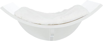 Trixie Lorena Cat Wall Mount Furniture - Elevated Cat Bed with Removable Pad, Raised Climbing Bed - White