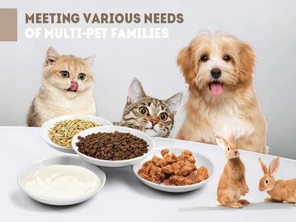 Cat Food Bowl, 8PCS Ceramic Cat Dishes for Food, Non-Slip Kitten Bowls Set - Image 3