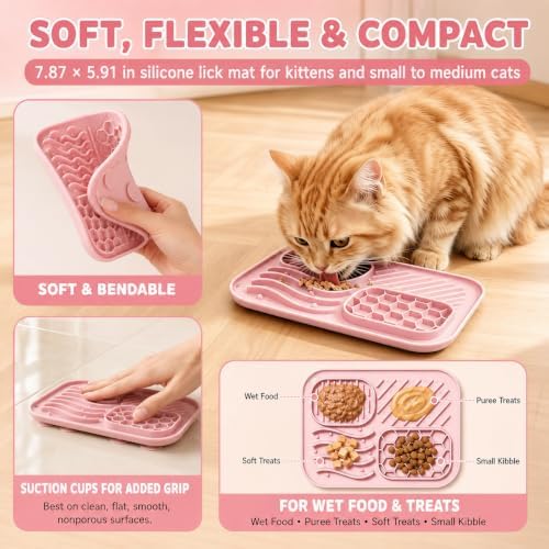 AZY 3-Piece Slow Feeder Cat Bowl Set with Strong Suction Cups - Image 3