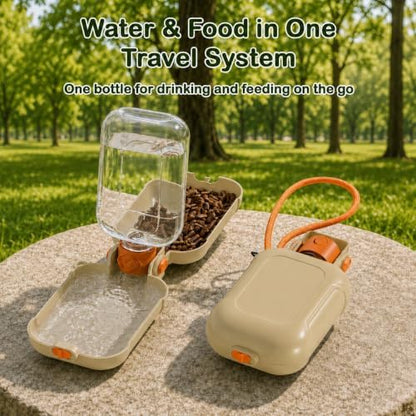 Dog Water Bottle, Puppy Essentials, Collapsible Dog Bowls (Brown) - Image 2