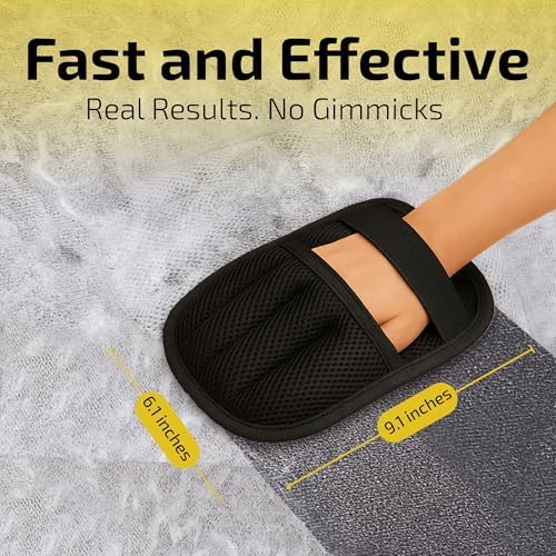 Elmrock 2 Pack Electrostatic Pet Hair Removal Glove for Cats & Dogs – Reusable Grooming Glove, Five Finger Magic Brush Pet Hair Remover Tool for Furniture, Carpet, Car Seat & Clothes - Image 2