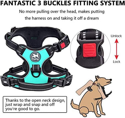 PoyPet No Pull Dog Harness Small with Front Clip & Neck Release Buckle - Image 2
