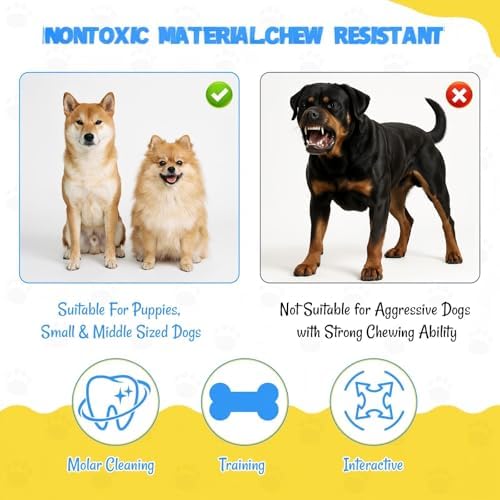 4 Pack Dog Chew Toys Cute Yellow Pet Interactive Toys Doggy Teeth Soft Outdoor for Dog Owner Christmas Holiday New Year Party Gift - Image 3