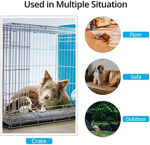 Dog Crate Pad Washable Dog Bed for Crate Large Cozy Mat 42-Inch Gray - Image 3