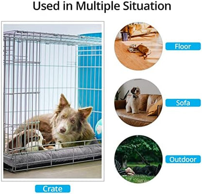 Dog Crate Pad Washable Dog Bed for Crate Large Cozy Mat 42-Inch Gray - Image 3