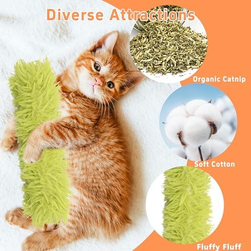 3 Pack Catnip Toys,Soft and Durable Cat Pillows Toys, Funny cat Toy - Image 2